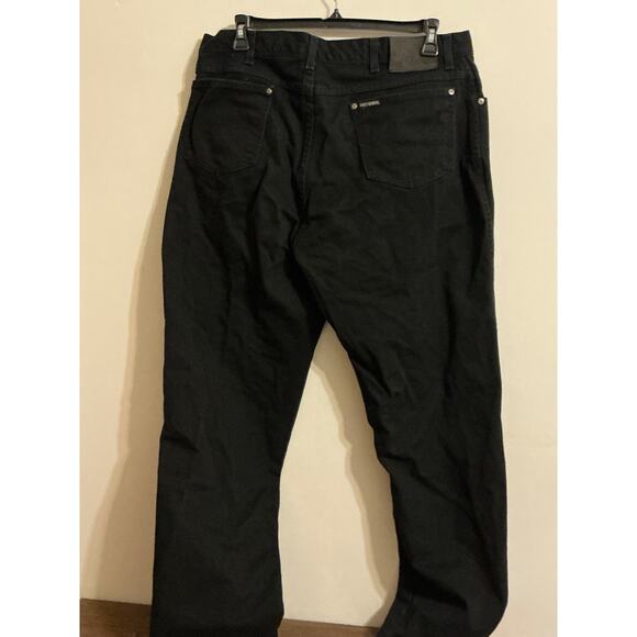 Vintage Harley Davidson Blacked Out Jeans Mens 40x32 Heavy Denim Relaxed Fit - Picture 2 of 8